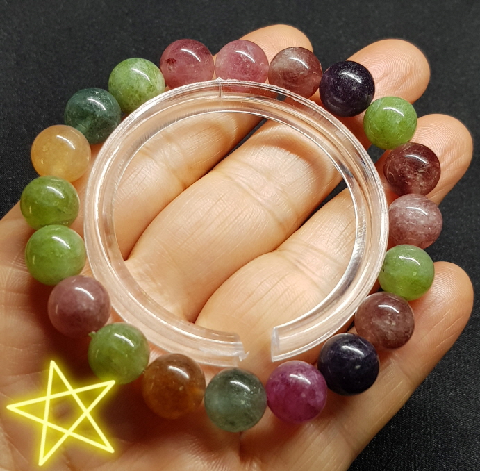칼라 토르말린팔찌10mm 라운드형