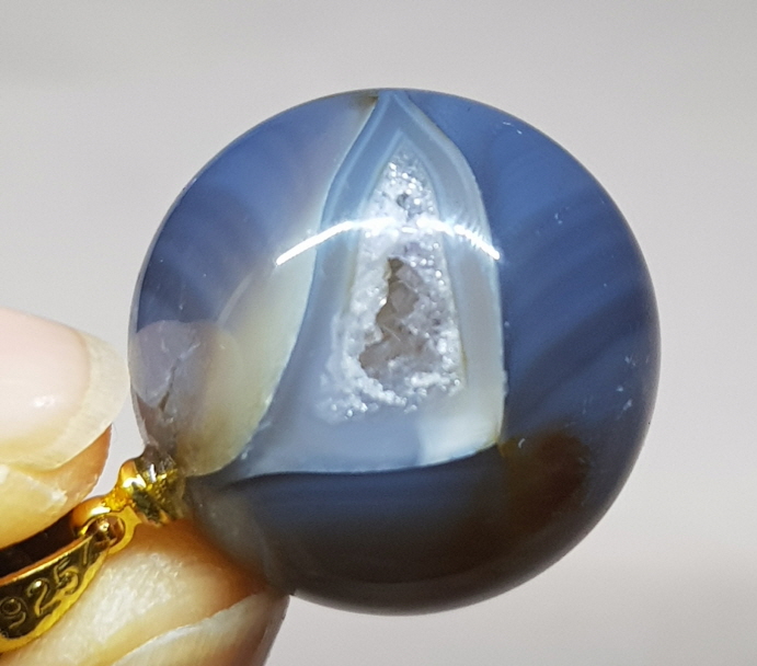 아게이트(마노) 지오드 펜던트