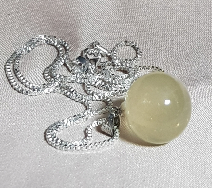 황수정 16mm 구슬형 펜던트