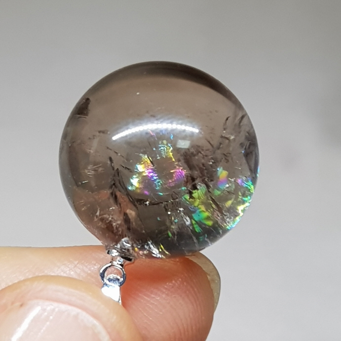 무지개 연수정 18mm 구슬형 펜던트