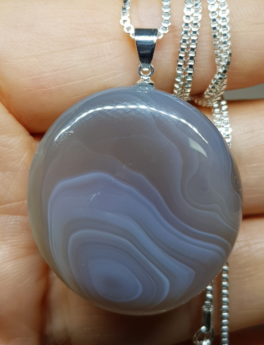 블루레이스 아게이트펜던트