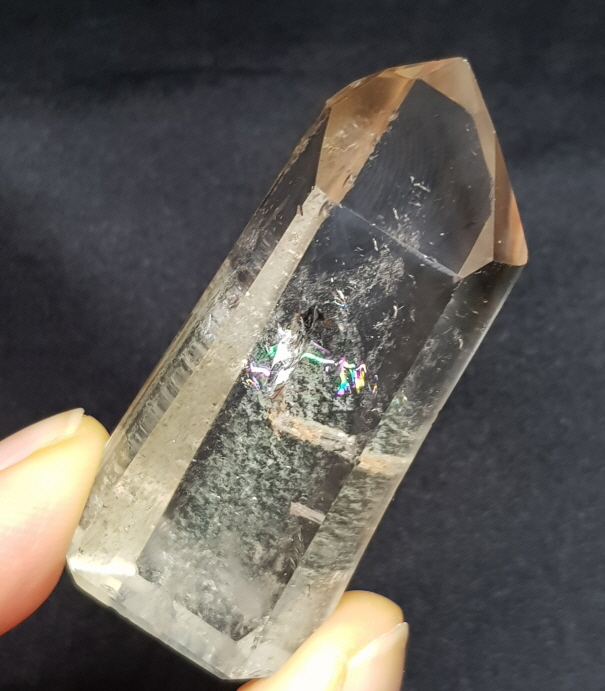 무지개  스모키 시트린 육각주