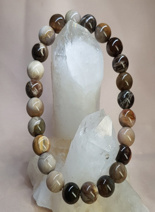 나무화석(규화목)8.6mm 팔찌