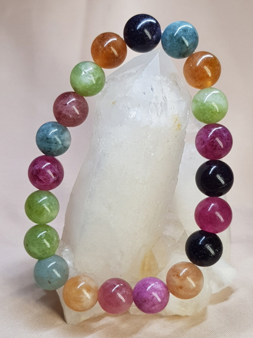 칼라 투어머린 10mm 팔찌